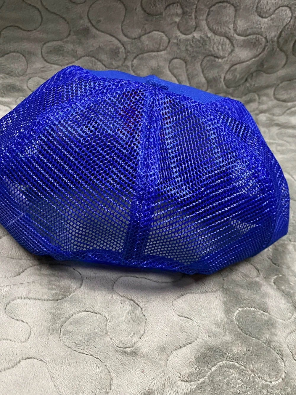 VTG 1980s New York Mets Trucker Hat Snapback Mesh Cap MLB Blue w 1985 Pin, ANNCO